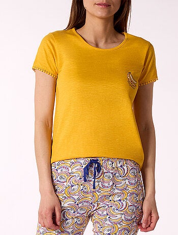 Pyjama court GHANA jaune - MELISSA BROWN