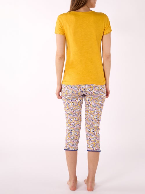 Pyjama court GHANA jaune - MELISSA BROWN - Kiabi Pyjama court GHANA jaune - MELISSA BROWN - Kiabi