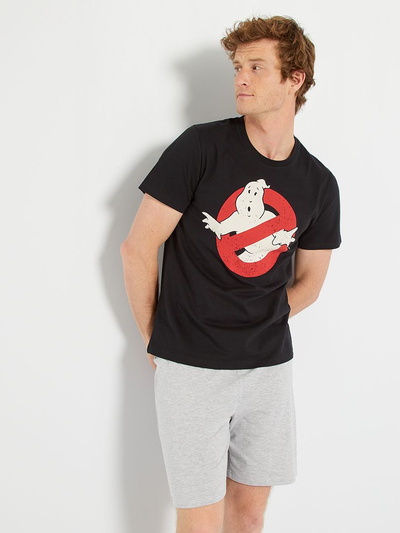 Pyjama court 'Ghostbusters' noir/gris - Kiabi