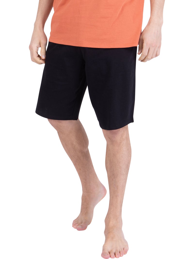 Pyjama court homme ecopack sérigraphie athena Noir Orange - Kiabi
