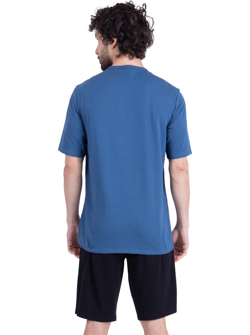 Pyjama court homme my petit prix athena Bleu Bleu Blanc - Kiabi