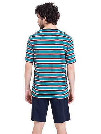 Pyjama court homme rayures aventure athena