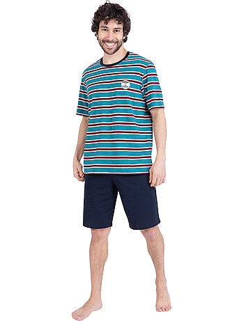 Pyjama court homme rayures aventure athena
