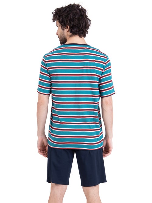 Pyjama court homme rayures aventure athena - Kiabi Pyjama court homme rayures aventure athena - Kiabi