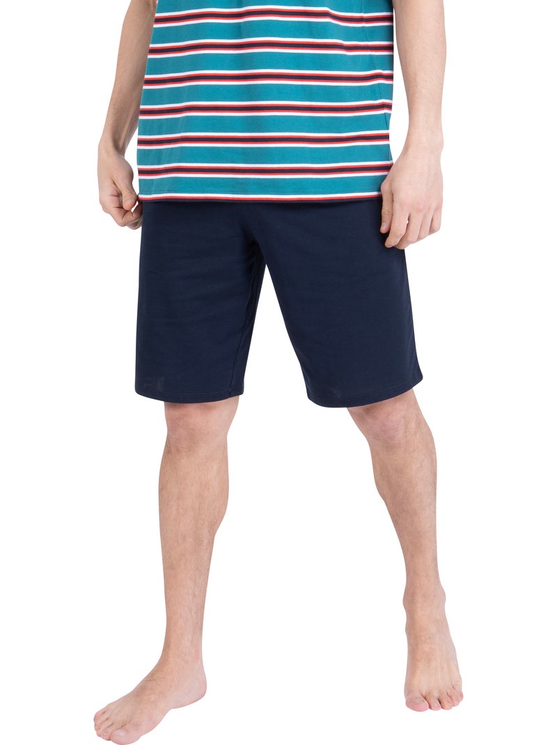 Pyjama court homme rayures aventure athena Bleu Rouge Blanc - Kiabi