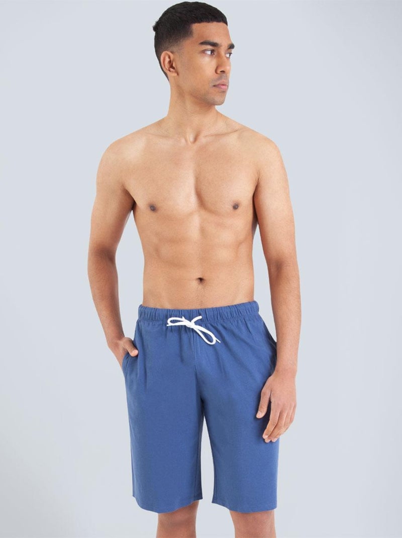 Pyjama court homme Rayures Bleu - Kiabi