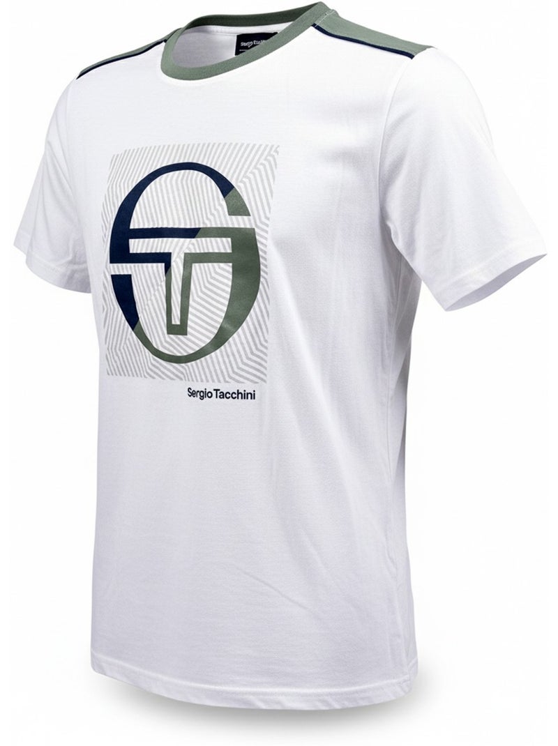 Pyjama Court Homme Sergio Tacchini Blanc/Kaki - Kiabi