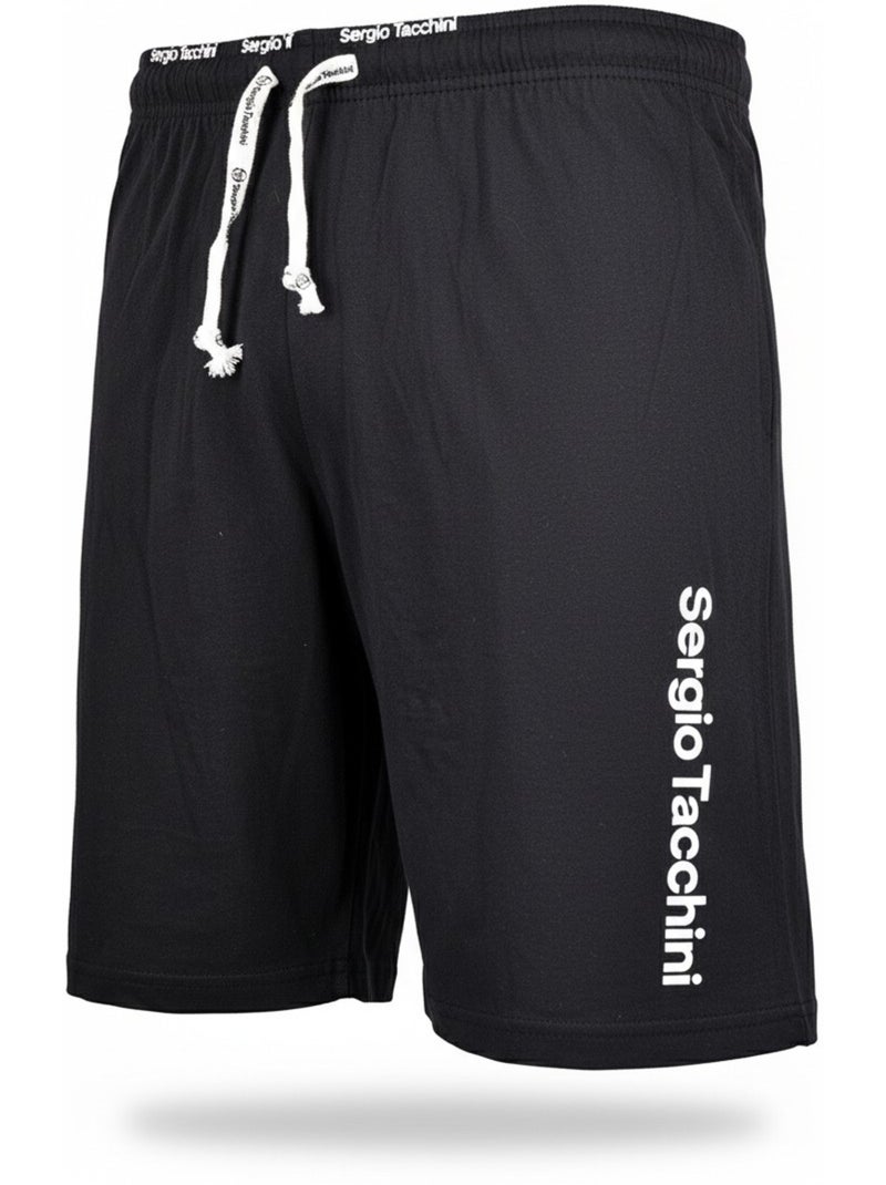 Pyjama Court Homme Sergio Tacchini Gris Noir Gris - Kiabi