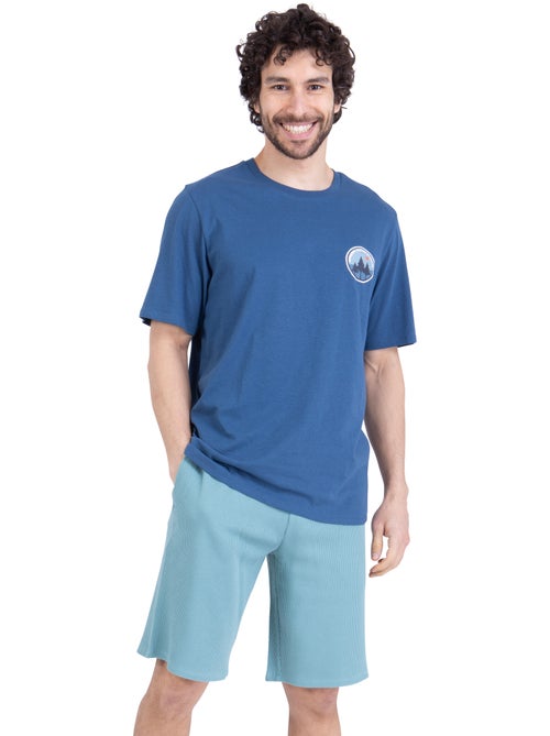 Pyjama court homme waffle athena - Kiabi