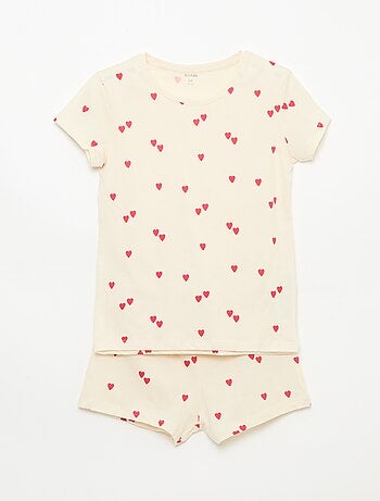Pyjama court imprimé - 2 pièces
