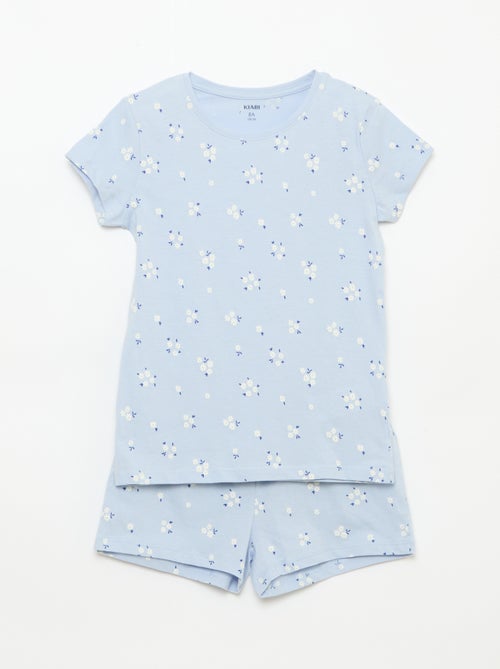 Pyjama court imprimé - 2 pièces - Kiabi
