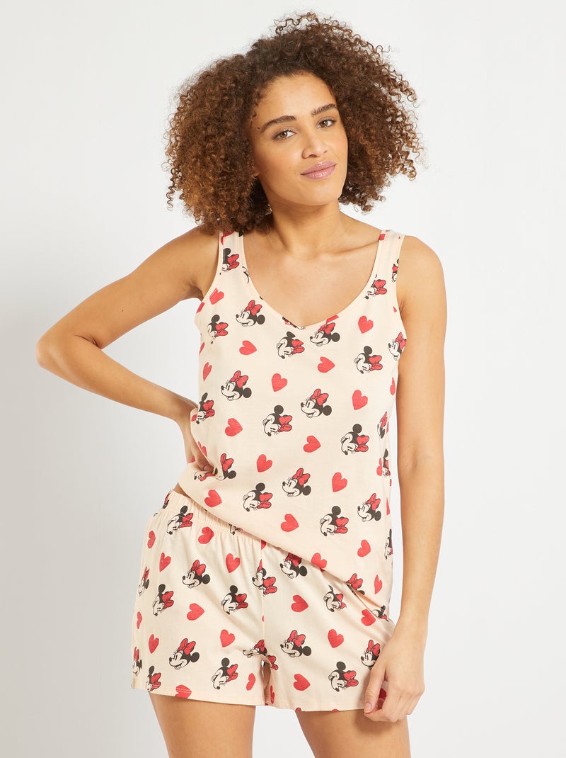 Pyjama court imprimé 'Minnie' rose marie - Kiabi