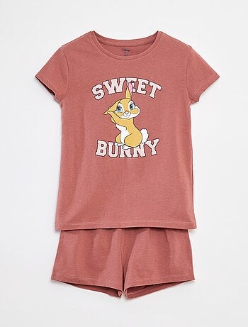 Pyjama court imprimé 'Miss Bunny' - 2 pièces