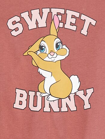 Pyjama court imprimé 'Miss Bunny' - 2 pièces