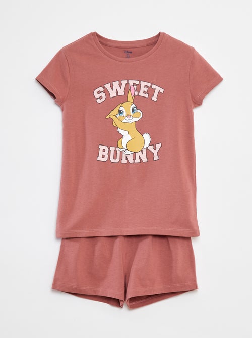 Pyjama court imprimé 'Miss Bunny' - 2 pièces - Kiabi