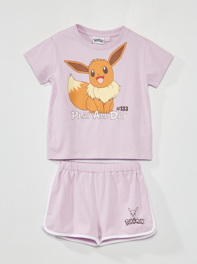 Pyjama court imprimé 'Pokémon' - 2 pièces Violet - Kiabi