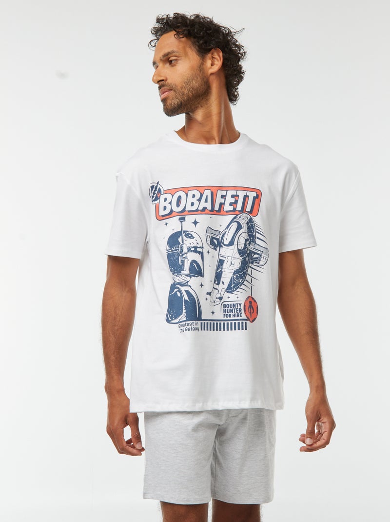 Pyjama court imprimé 'Star Wars' - 2 pièces Blanc/gris - Kiabi