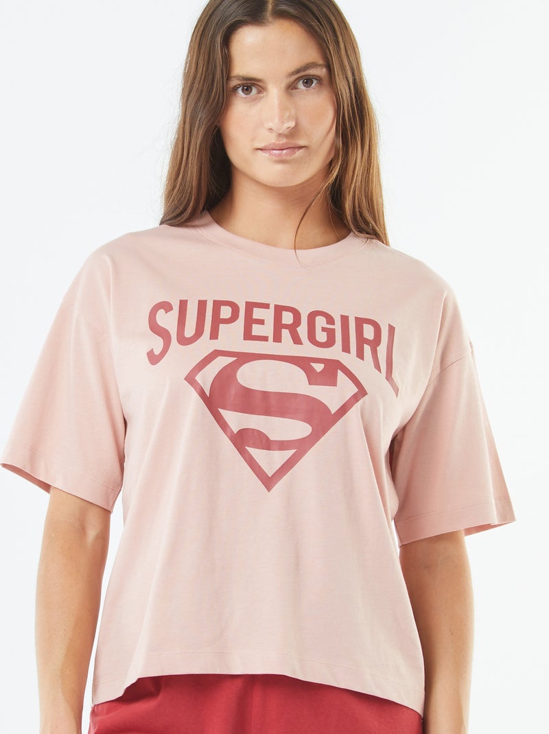 Pyjama court imprimé 'Superman' - 2 pièces Rose/rouge - Kiabi