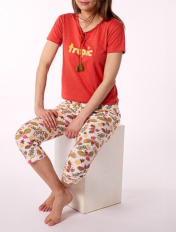 Pyjama court INKY rouge - MELISSA BROWN