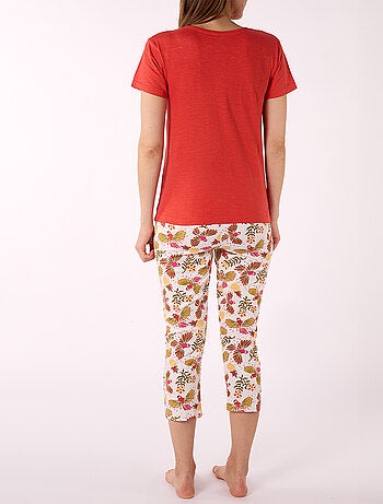 Pyjama court INKY rouge - MELISSA BROWN