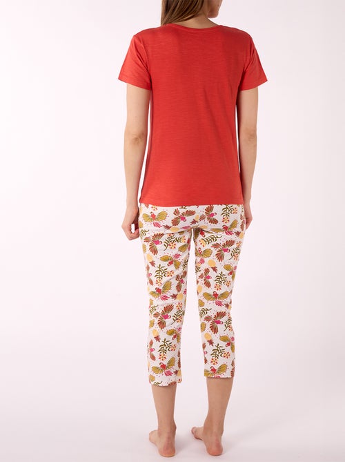 Pyjama court INKY rouge - MELISSA BROWN - Kiabi Pyjama court INKY rouge - MELISSA BROWN - Kiabi