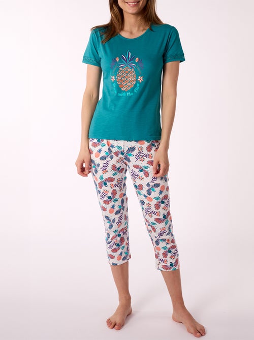 Pyjama court INKY vert - MELISSA BROWN - Kiabi Pyjama court INKY vert - MELISSA BROWN - Kiabi