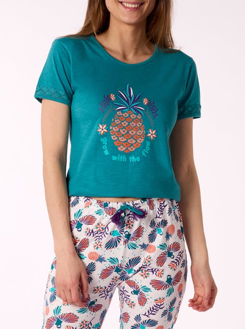 Pyjama court INKY vert - MELISSA BROWN - Kiabi Pyjama court INKY vert - MELISSA BROWN - Kiabi