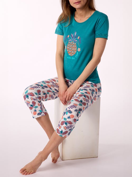 Pyjama court INKY vert - MELISSA BROWN - Kiabi Pyjama court INKY vert - MELISSA BROWN - Kiabi