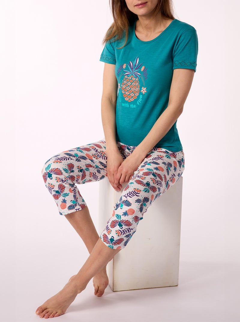 Pyjama court   INKY vert - MELISSA BROWN Vert foncé - Kiabi