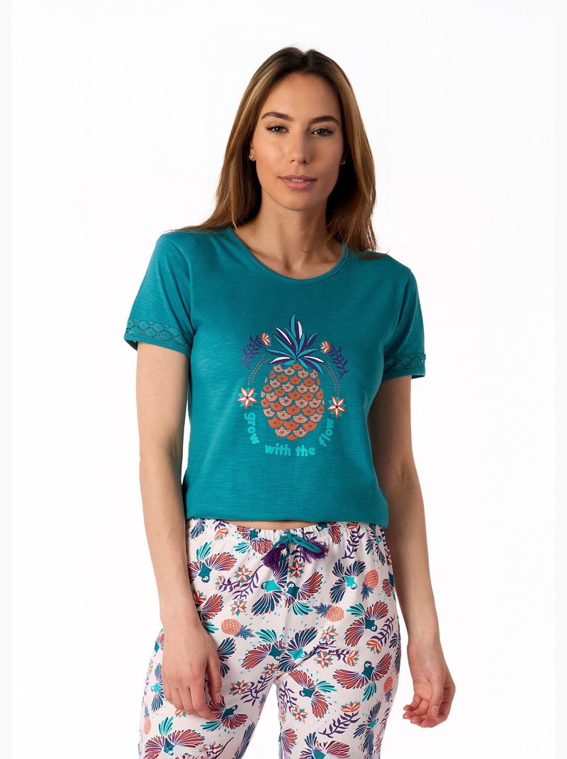 Pyjama court   INKY vert - MELISSA BROWN Vert foncé - Kiabi