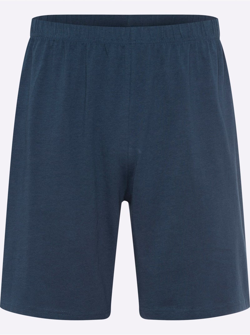 Pyjama Court Jersey Fin - Taille Standard - Moda Vilona Bleu Violet - Kiabi
