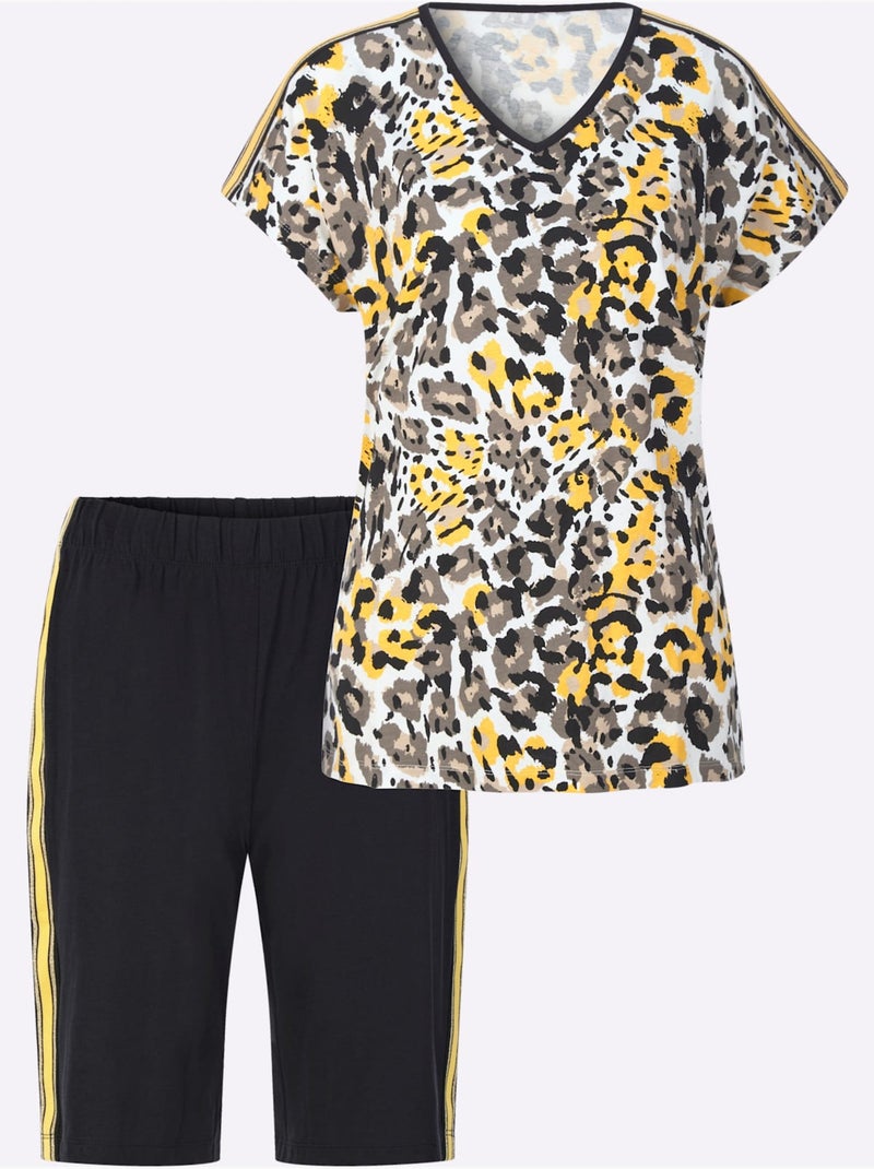 Pyjama Court Jersey Fin - Taille Standard - Moda Vilona Ecru - Kiabi