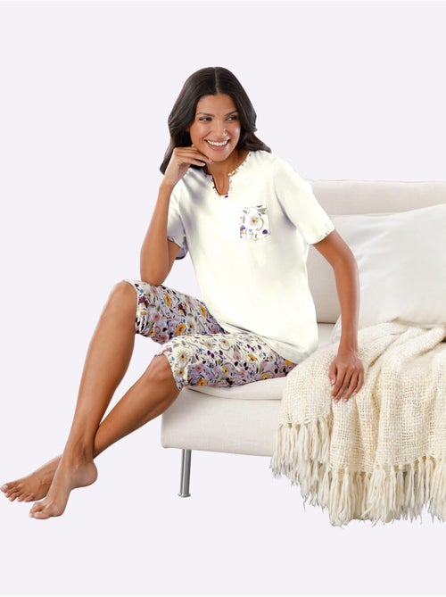 Pyjama court jersey fin - taille standard - moda vilona - Kiabi Pyjama court jersey fin - taille standard - moda vilona - Kiabi