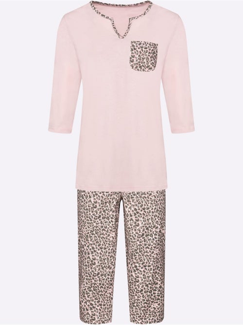 Pyjama court jersey fin - taille standard - moda vilona - Kiabi