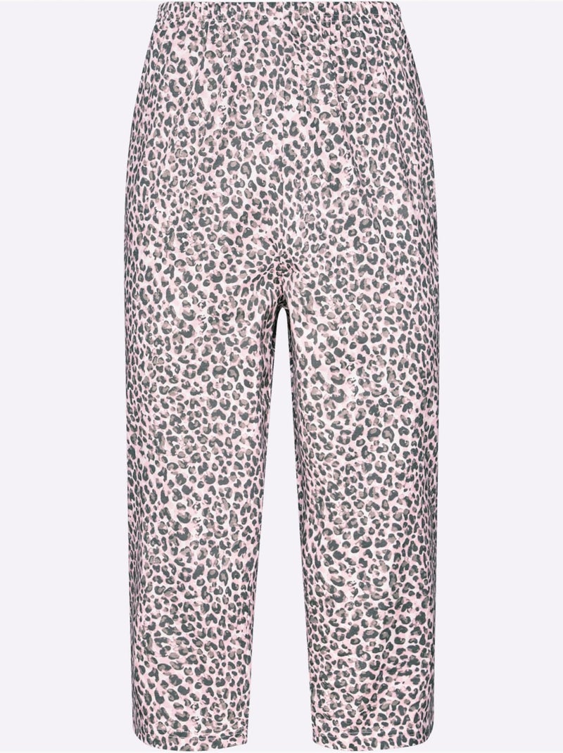 Pyjama court jersey fin - taille standard - moda vilona Gris Rose - Kiabi