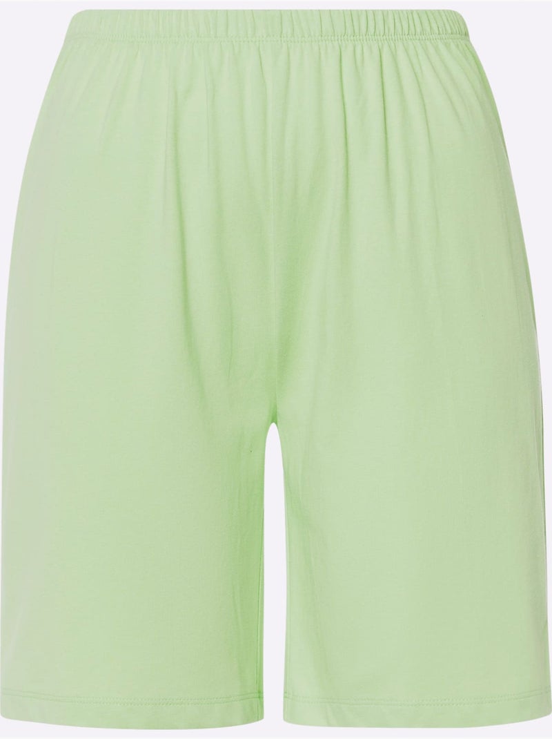 Pyjama Court Jersey Fin - Taille Standard - Moda Vilona Jaune - Kiabi