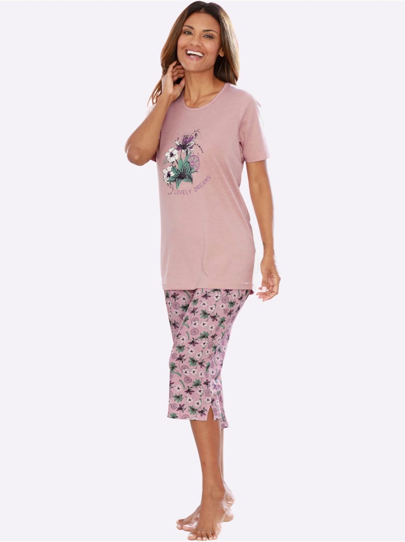 Pyjama Court Jersey Fin - Taille Standard - Moda Vilona Rose - Kiabi