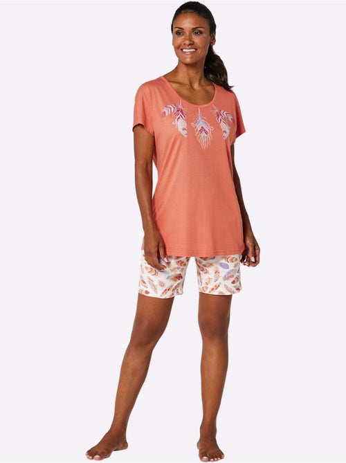 Pyjama Court Jersey Fin - Taille Standard - Witt - Kiabi Pyjama Court Jersey Fin - Taille Standard - Witt - Kiabi