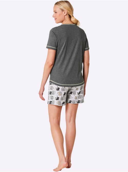 Pyjama Court Jersey Fin - Taille Standard - Witt - Kiabi Pyjama Court Jersey Fin - Taille Standard - Witt - Kiabi