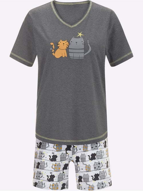 Pyjama Court Jersey Fin - Taille Standard - Witt - Kiabi Pyjama Court Jersey Fin - Taille Standard - Witt - Kiabi