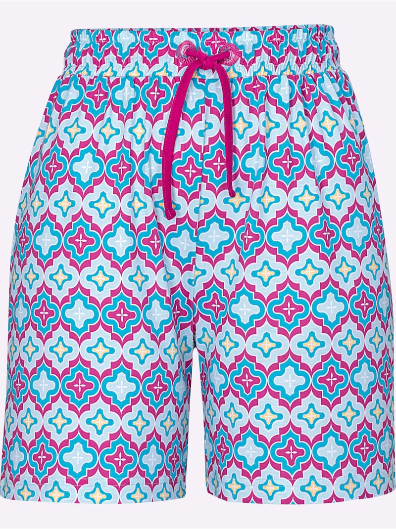 Pyjama Court Jersey Fin - Taille Standard - Witt Magenta - Kiabi