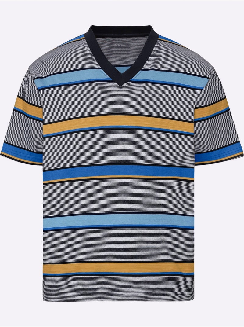 Pyjama court jersey fin - taille standard - witt Multicolore - Kiabi