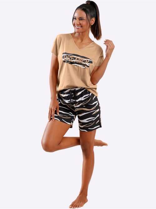 Pyjama Court Jersey Fin - Taille Standard - Witt - Kiabi Pyjama Court Jersey Fin - Taille Standard - Witt - Kiabi
