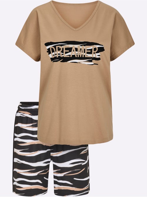 Pyjama Court Jersey Fin - Taille Standard - Witt - Kiabi Pyjama Court Jersey Fin - Taille Standard - Witt - Kiabi