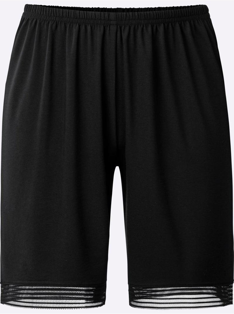 Pyjama Court Jersey Fin - Taille Standard - Witt Noir - Kiabi