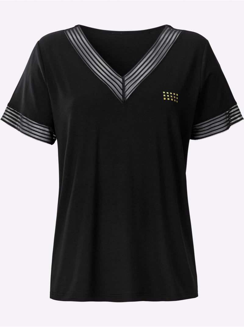 Pyjama Court Jersey Fin - Taille Standard - Witt Noir - Kiabi