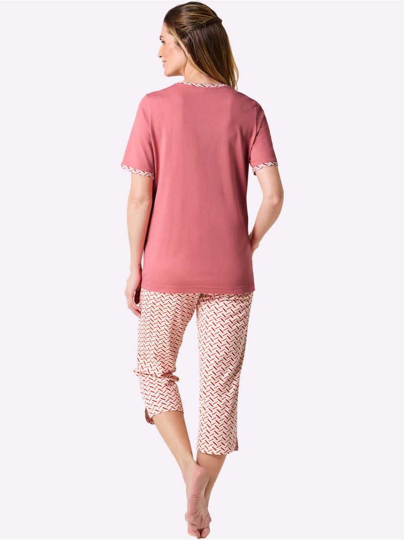 Pyjama Court Jersey Fin - Taille Standard - Witt Rose - Kiabi