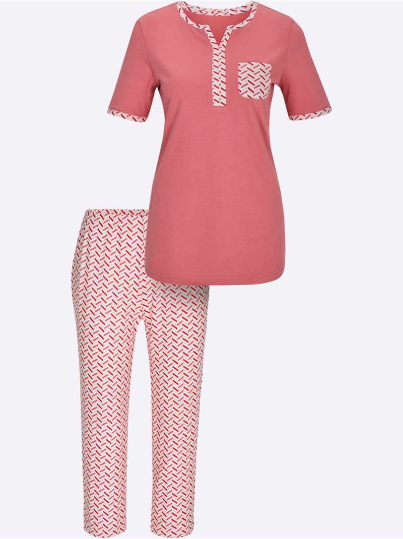 Pyjama Court Jersey Fin - Taille Standard - Witt Rose - Kiabi