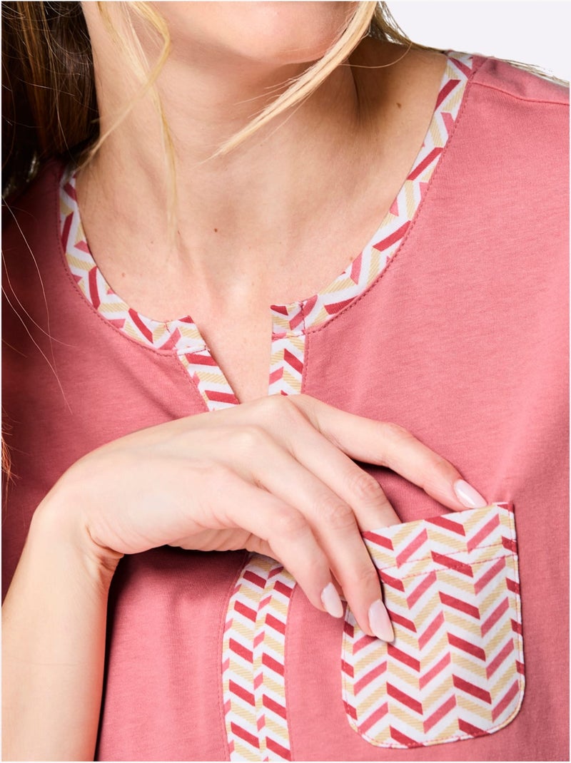 Pyjama Court Jersey Fin - Taille Standard - Witt Rose - Kiabi