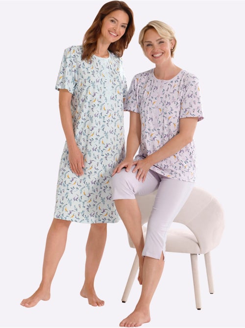 Pyjama Court Jersey Fin - Taille Standard - Witt - Kiabi Pyjama Court Jersey Fin - Taille Standard - Witt - Kiabi